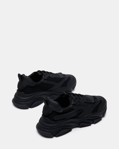 POSSESS Black Low-Top Lace-Up Men's Sneaker - Steve Madden
