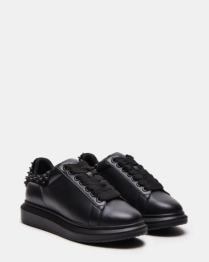 FROSTING Black Velvet Men's Low-Top Lace-Up Sneaker - Steve Madden