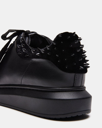 FROSTING Black Velvet Men's Low-Top Lace-Up Sneaker - Steve Madden