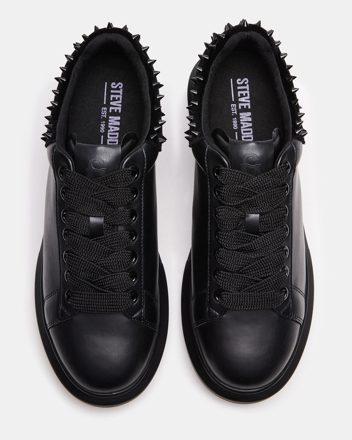 FROSTING Black Velvet Men's Low-Top Lace-Up Sneaker - Steve Madden