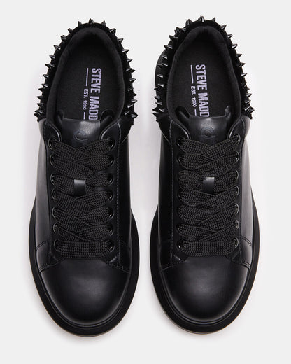 FROSTING Black Velvet Men's Low-Top Lace-Up Sneaker - Steve Madden