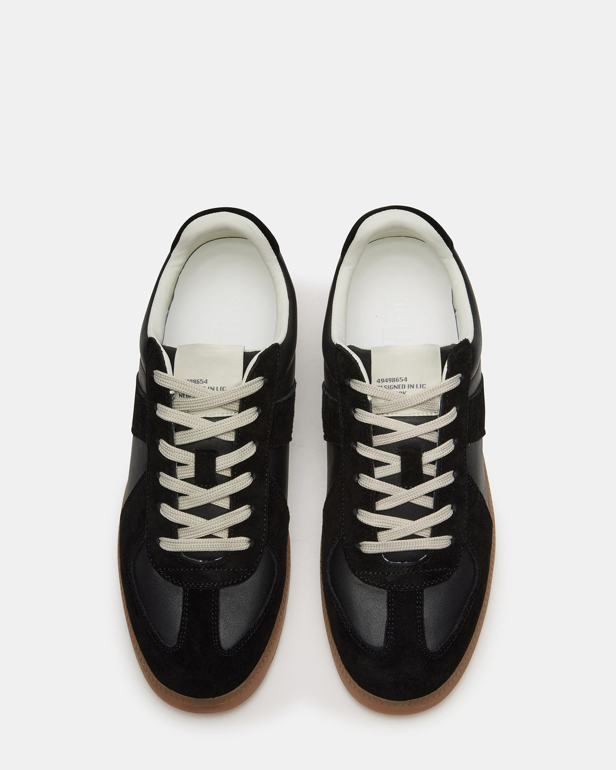 DIXON Black Leather Low-Top Panel Men's Sneaker - Steve Madden