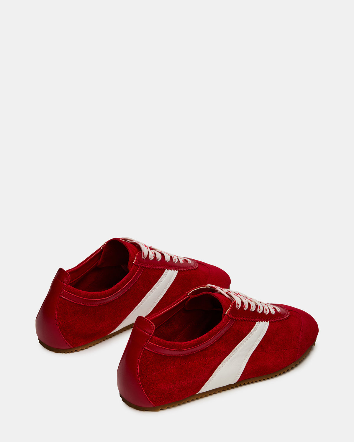 JUNA Red Low-Top Lace-Up Stripe Men's Sneaker - Steve Madden