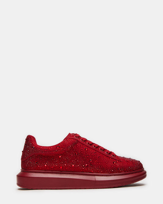 ICEBOX Red Multi Men's Low-Top Lace-Up Sneaker - Steve Madden