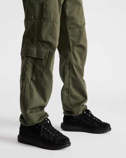 ICEBOX Rhinestone Men's Low-Top Lace-Up Sneaker - Steve Madden