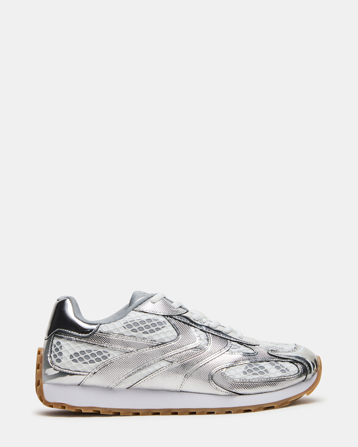 XYLO Silver Low-Top Lace-Up Men's Sneakers - Steve Madden