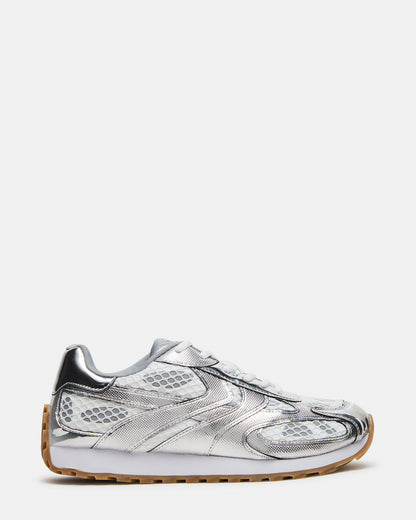 XYLO Silver Low-Top Lace-Up Men's Sneakers - Steve Madden
