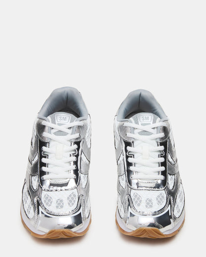 XYLO Silver Low-Top Lace-Up Men's Sneakers - Steve Madden