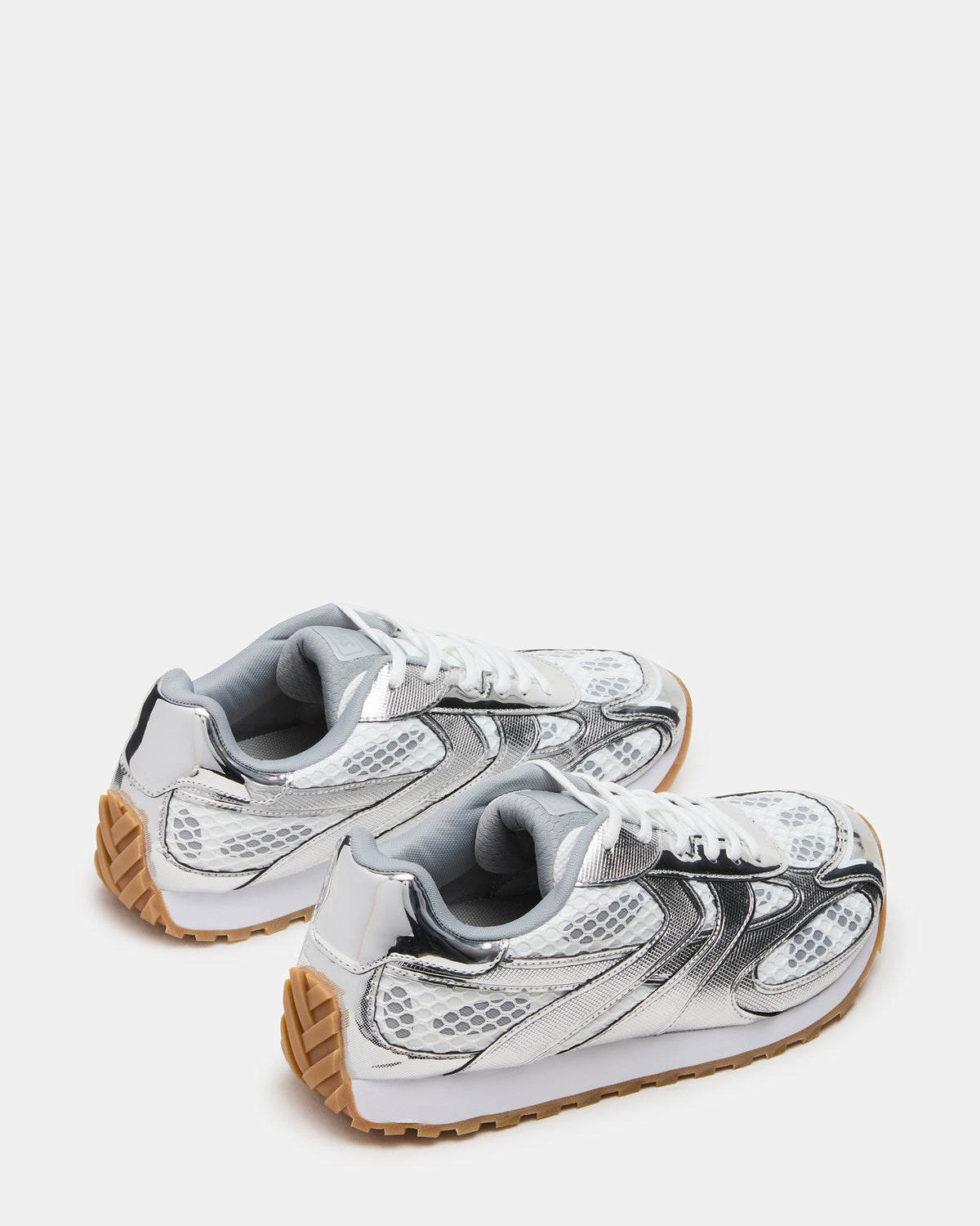 XYLO Silver Low-Top Lace-Up Men's Sneakers - Steve Madden