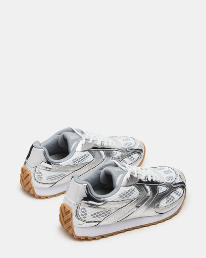 XYLO Silver Low-Top Lace-Up Men's Sneakers - Steve Madden