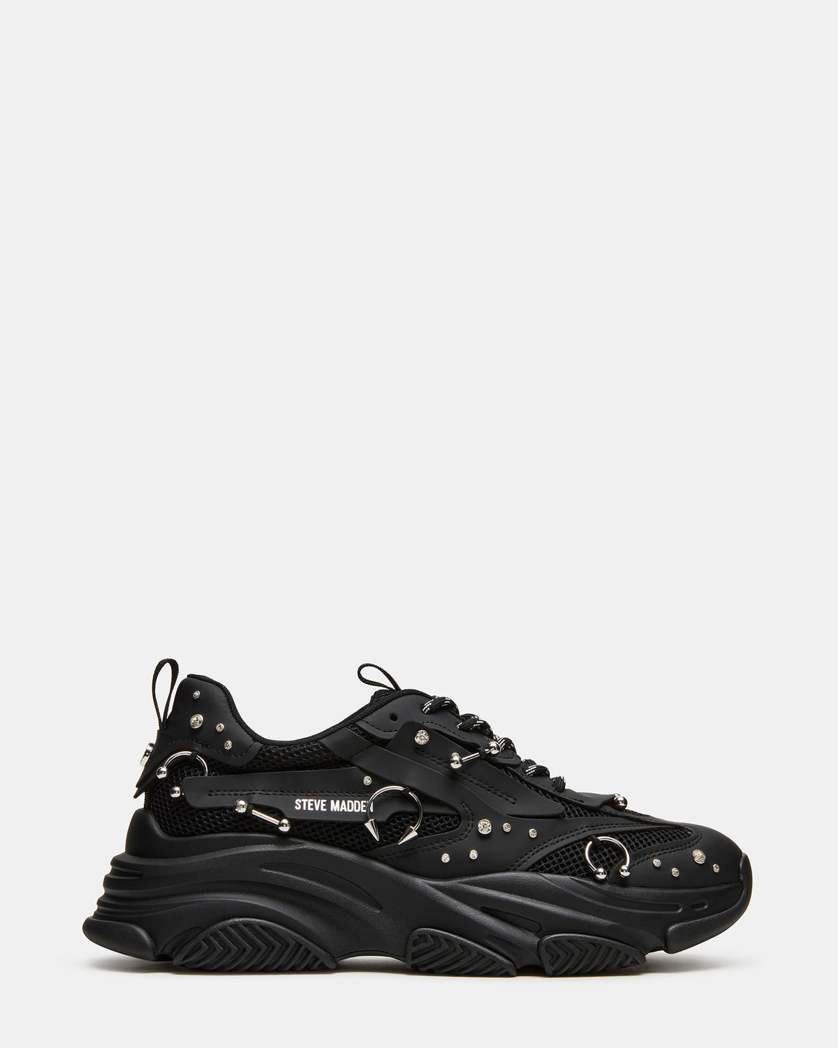 PIERCED Black Low-Top Lace-Up Men's Sneaker - Steve Madden