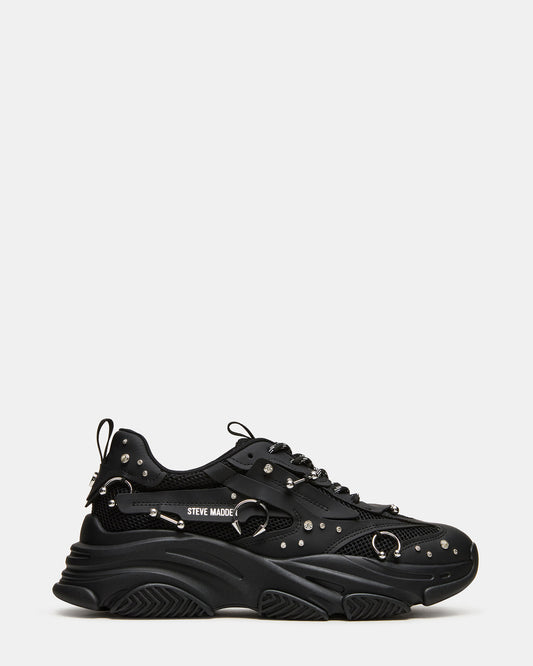 PIERCED Black Low-Top Lace-Up Men's Sneaker - Steve Madden