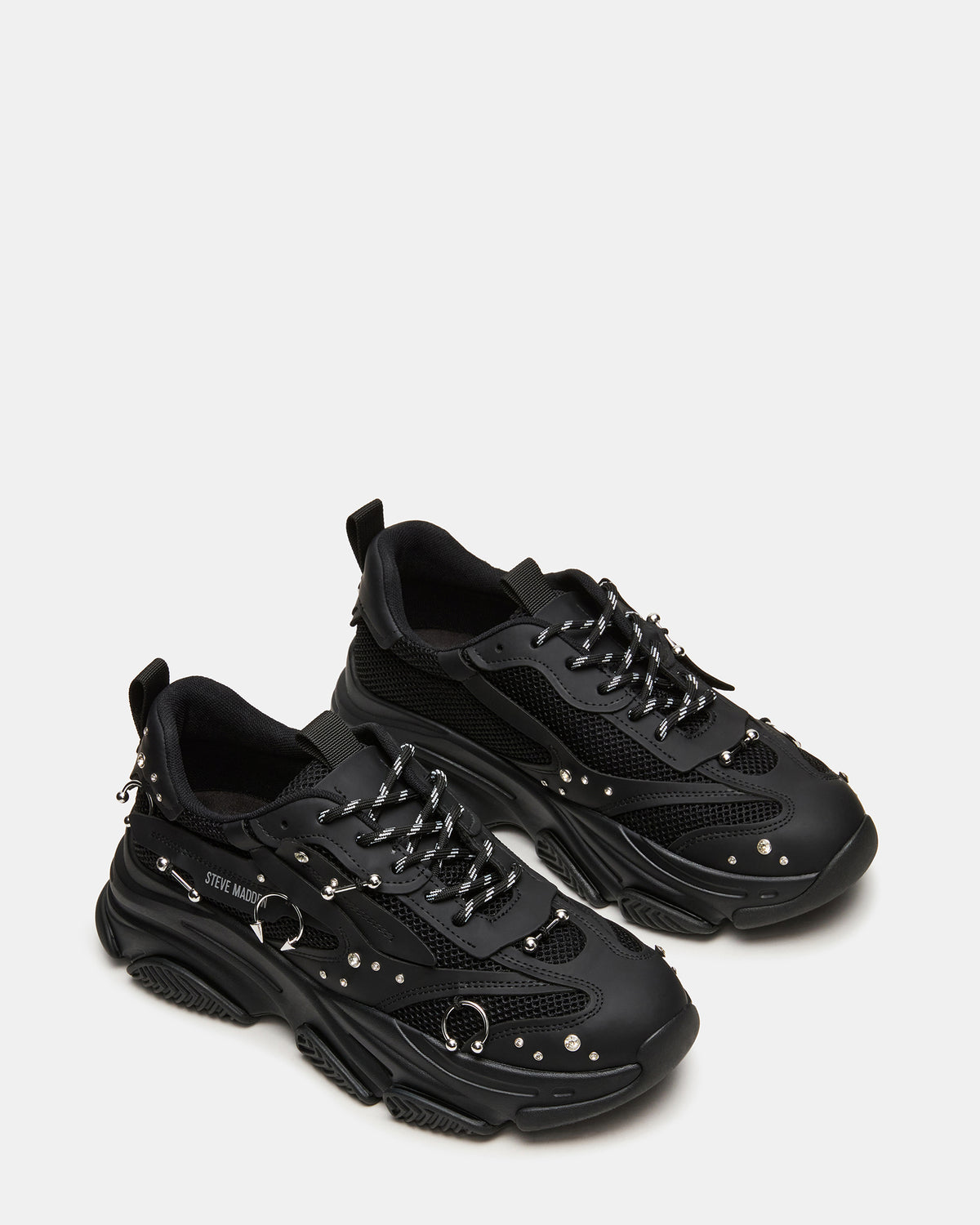 PIERCED Black Low-Top Lace-Up Men's Sneaker - Steve Madden