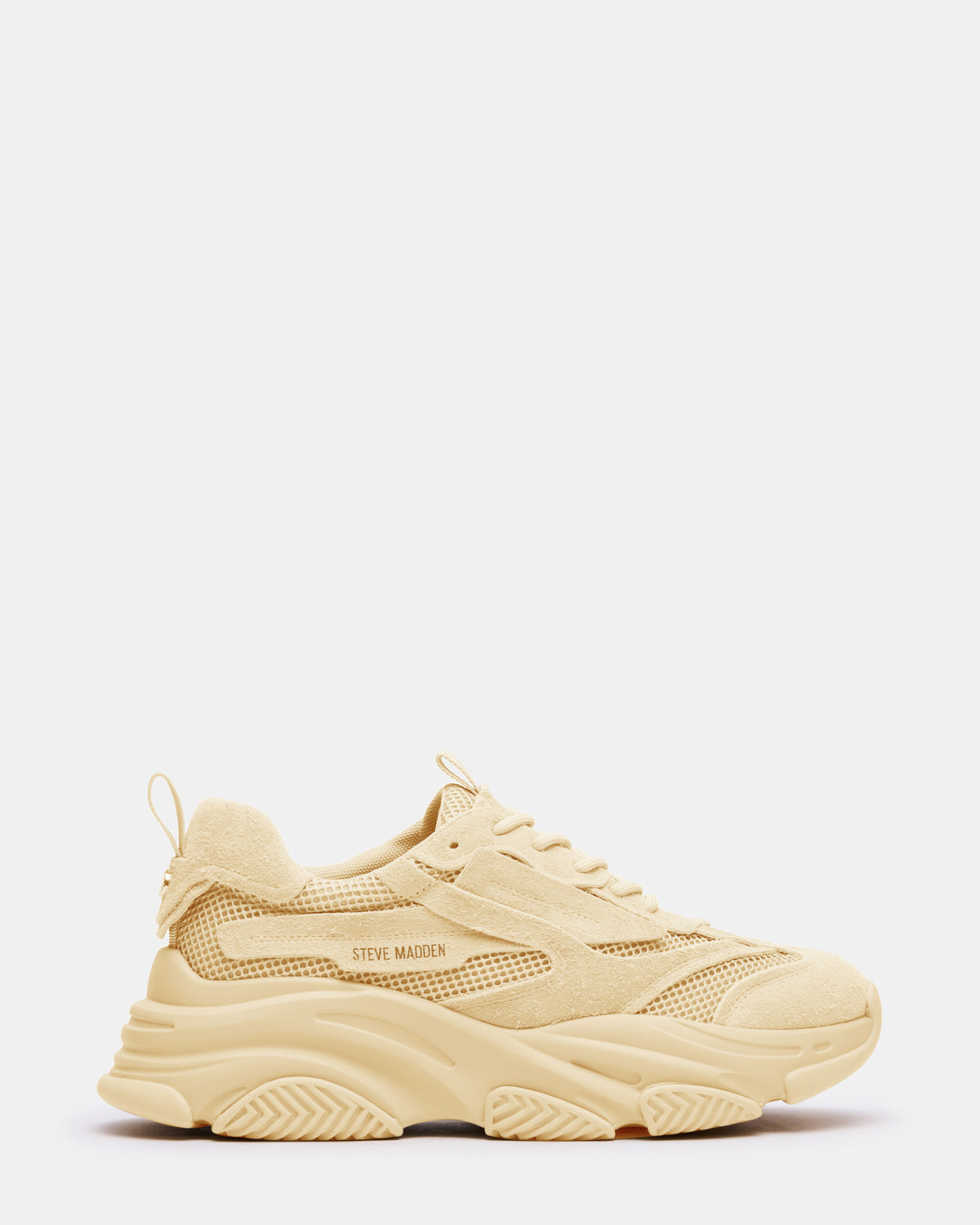 POSSESS Taupe Suede Low-Top Lace-Up Men's Sneaker - Steve Madden