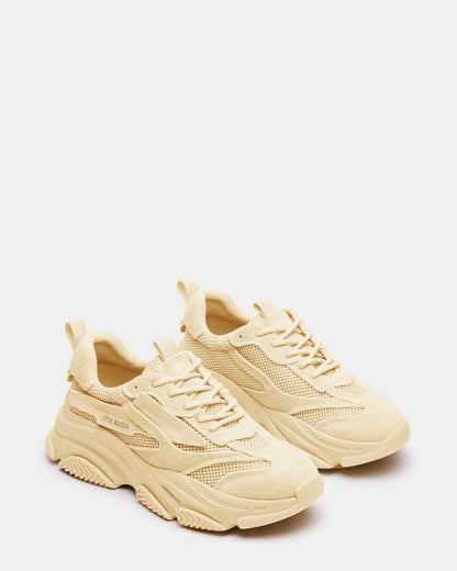 POSSESS Taupe Suede Low-Top Lace-Up Men's Sneaker - Steve Madden