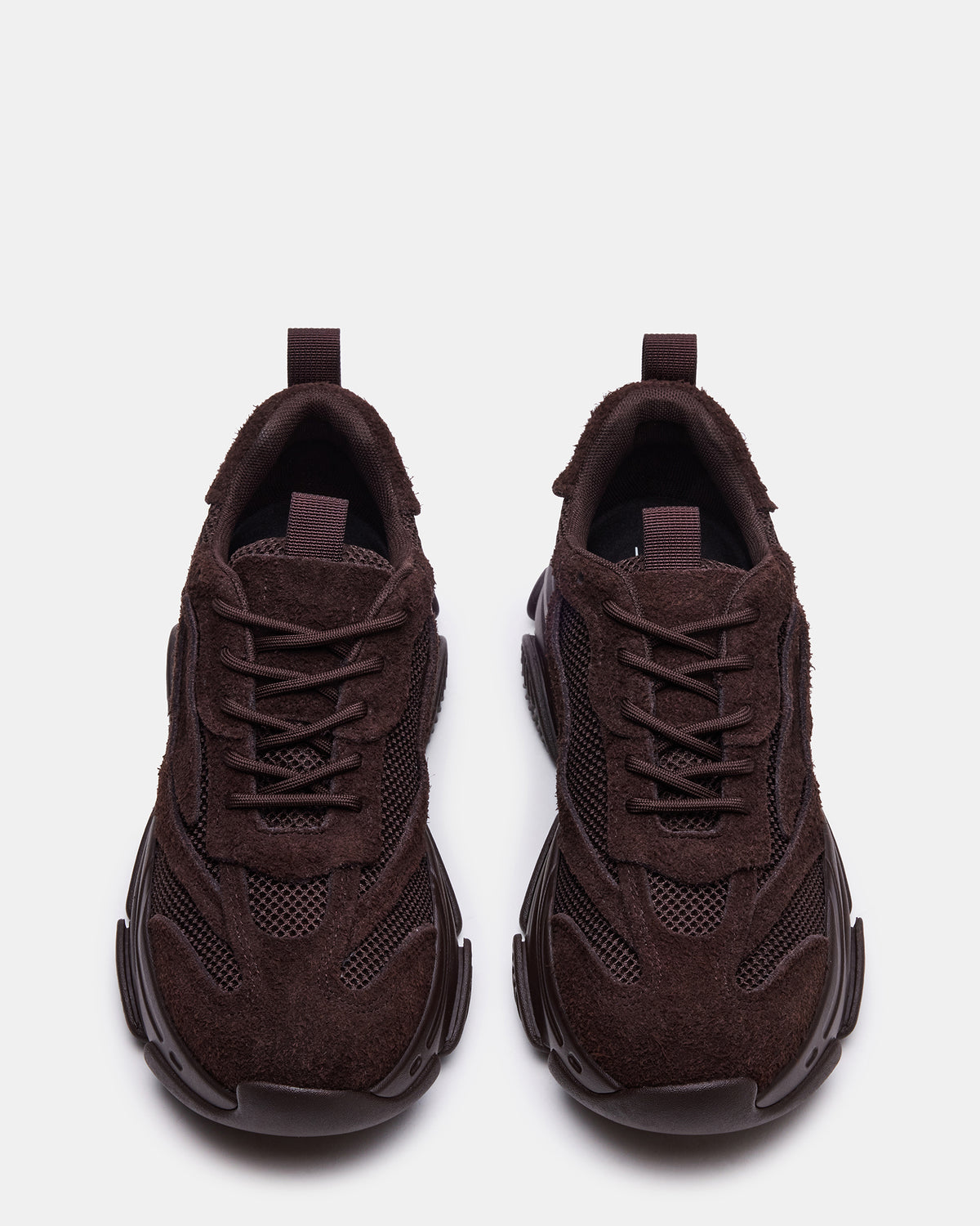 POSSESS Brown Suede Low-Top Lace-Up Men's Sneaker - Steve Madden