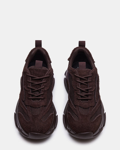 POSSESS Brown Suede Low-Top Lace-Up Men's Sneaker - Steve Madden