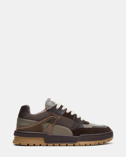 SANCHEZ Brown Multi Low-Top Lace-Up Men's Sneaker - Steve Madden