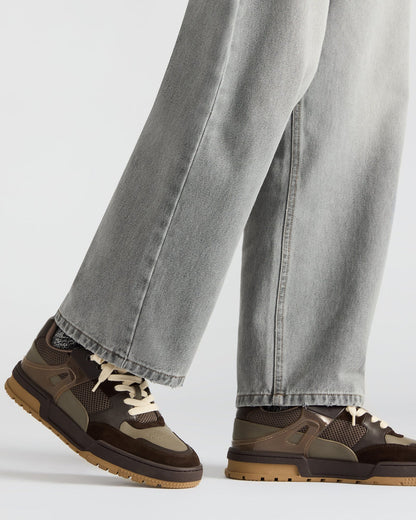 SANCHEZ Brown Multi Low-Top Lace-Up Men's Sneaker - Steve Madden