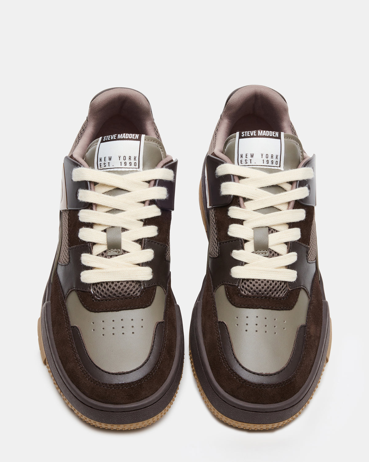 SANCHEZ Brown Multi Low-Top Lace-Up Men's Sneaker - Steve Madden
