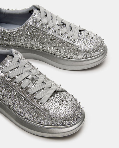 ICEBOX Pewter Metallic Men's Low-Top Lace-Up Sneaker - Steve Madden