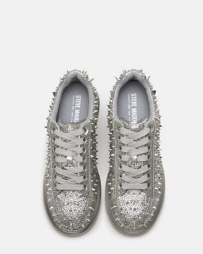 ICEBOX Pewter Metallic Men's Low-Top Lace-Up Sneaker - Steve Madden