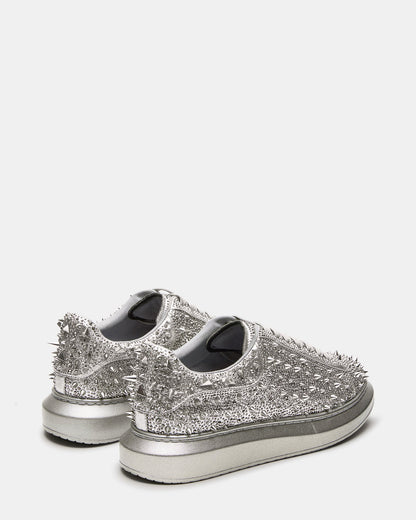 ICEBOX Pewter Metallic Men's Low-Top Lace-Up Sneaker - Steve Madden