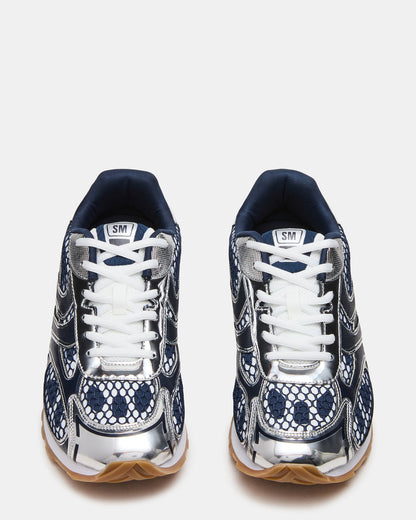 XYLO Blue Low-Top Lace-Up Men's Sneakers - Steve Madden