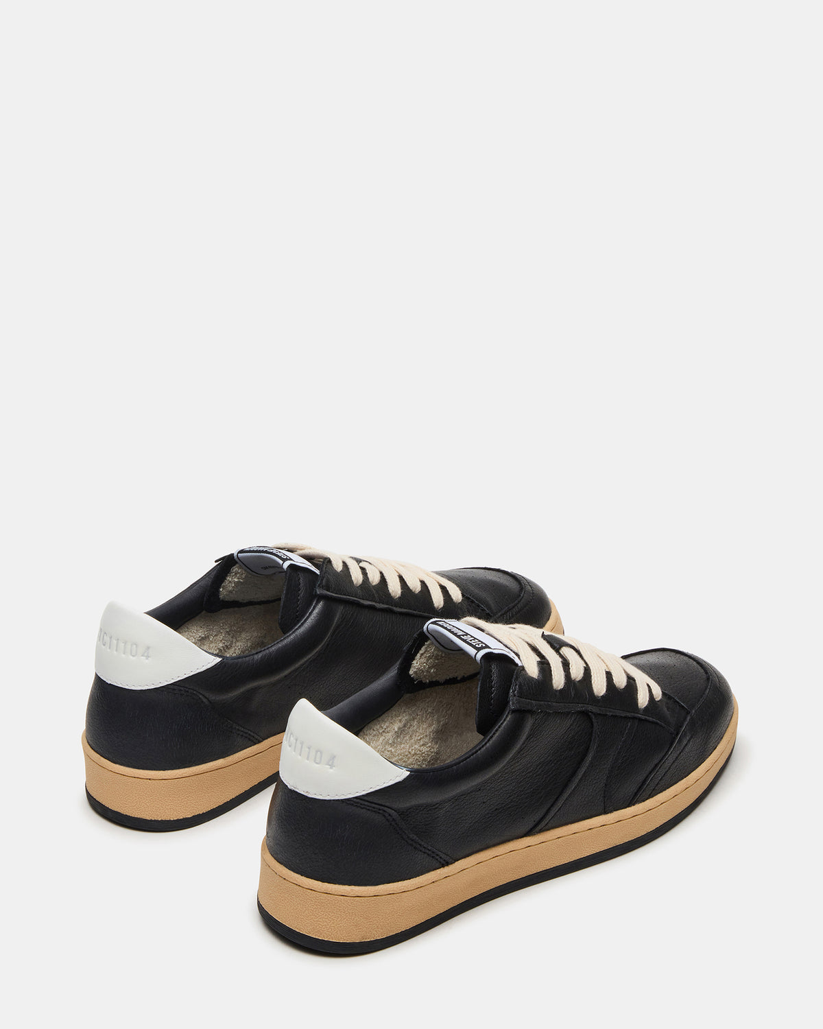 PRISMO Black Leather Low-Top Lace-Up Men's Sneaker - Steve Madden