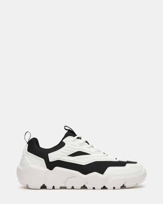 PACE Black/White Low-Top Lace-Up Men's Sneaker - Steve Madden