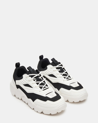 PACE Black/White Low-Top Lace-Up Men's Sneaker - Steve Madden