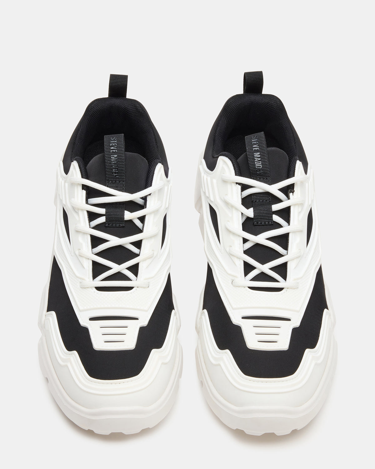 PACE Black/White Low-Top Lace-Up Men's Sneaker - Steve Madden
