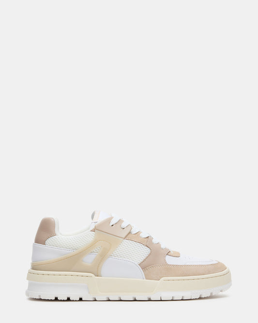 SANCHEZ White Multi Low-Top Lace-Up Men's Sneaker - Steve Madden
