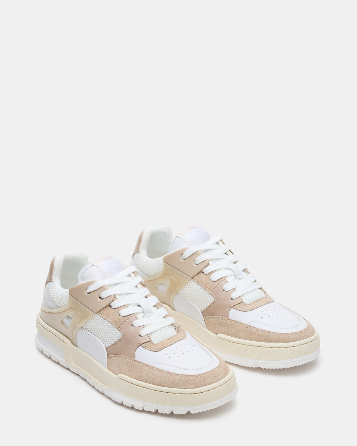 SANCHEZ White Multi Low-Top Lace-Up Men's Sneaker - Steve Madden