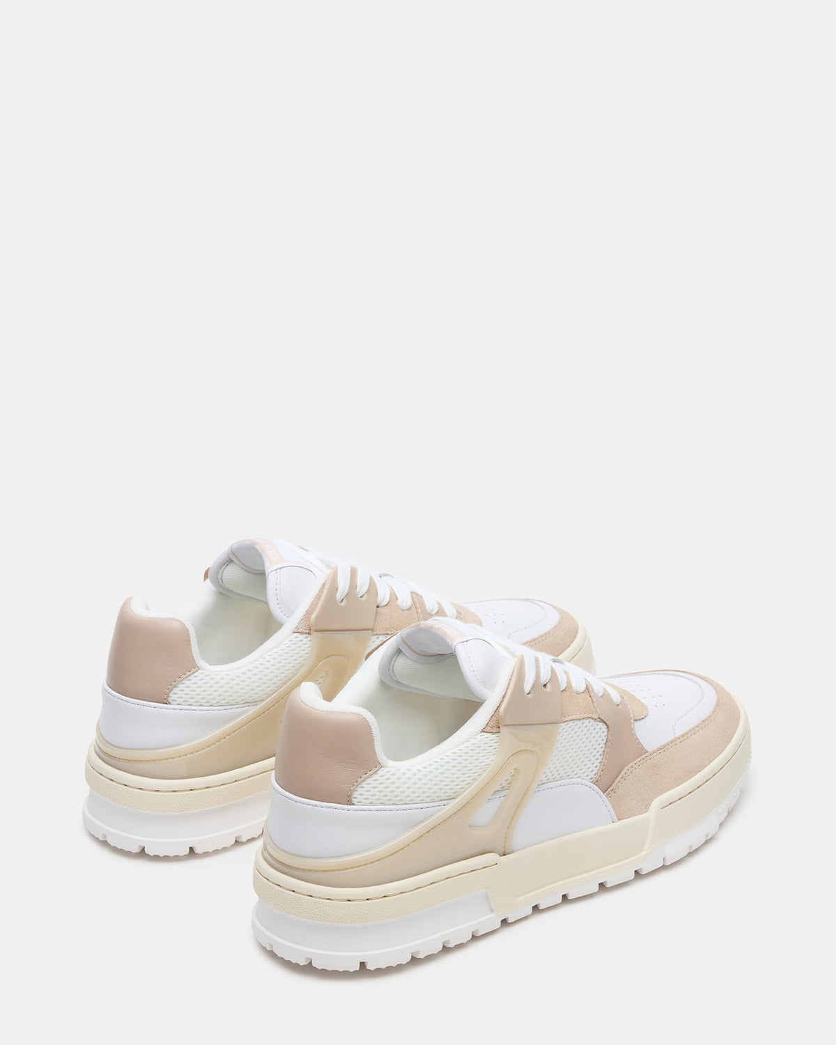 SANCHEZ White Multi Low-Top Lace-Up Men's Sneaker - Steve Madden