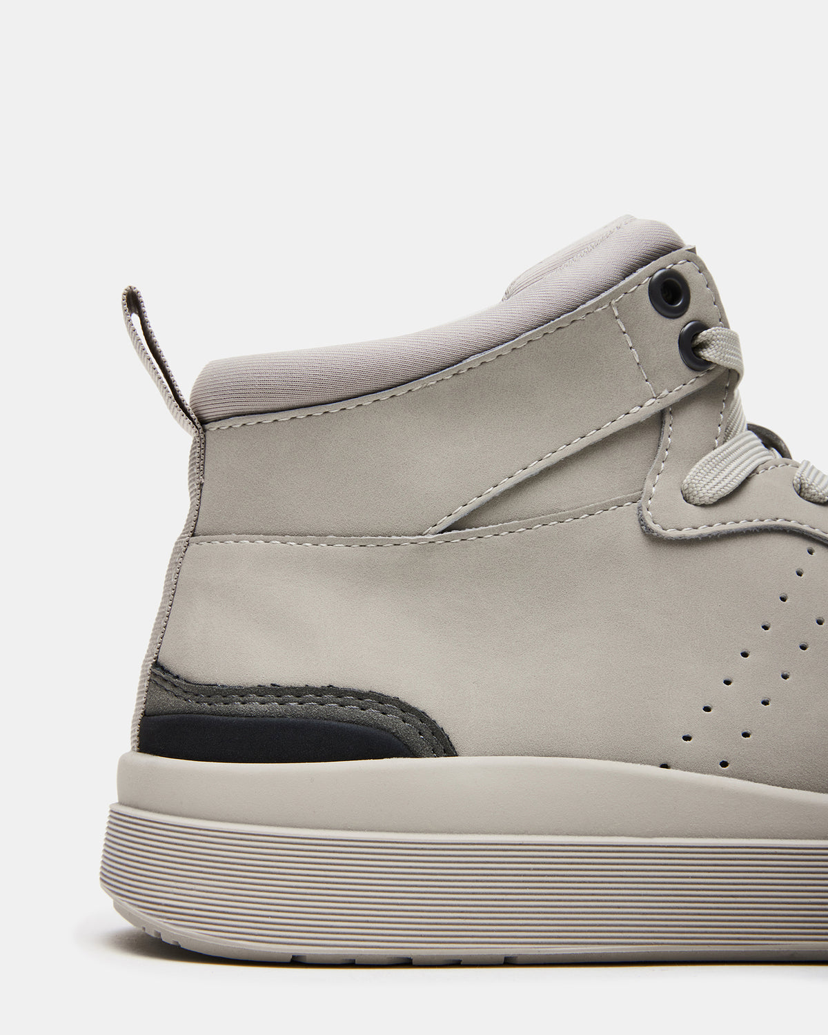 DERICK Light Grey Men's Lace-Up High-Top Sneakers - Steve Madden