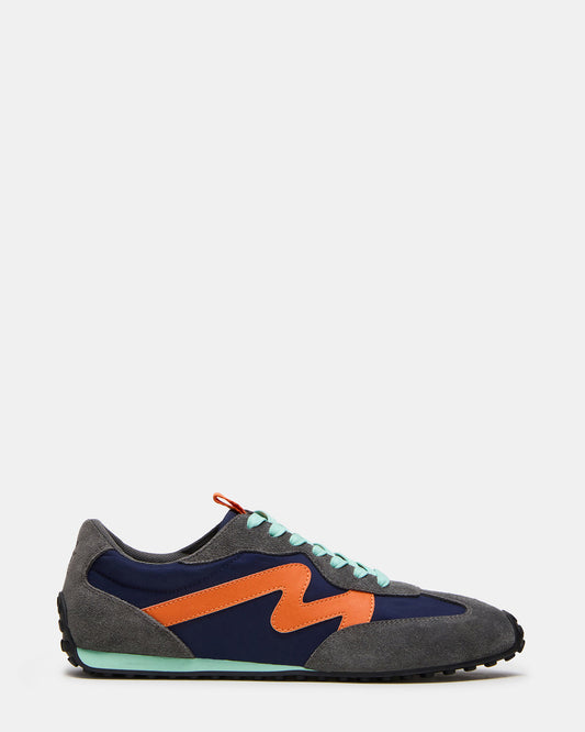 CYRUS Grey Multi Low-Top Lace-Up Men's Sneaker - Steve Madden
