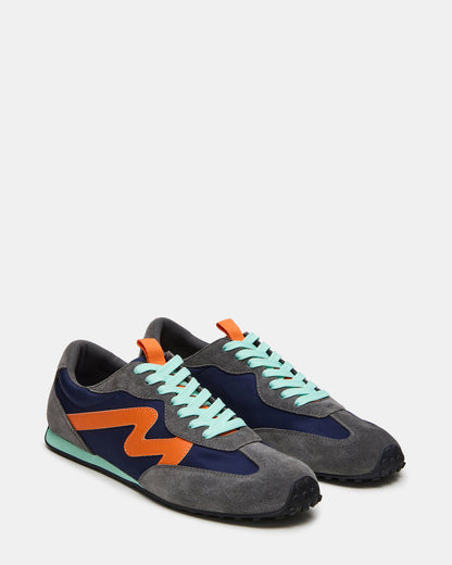 CYRUS Grey Multi Low-Top Lace-Up Men's Sneaker - Steve Madden
