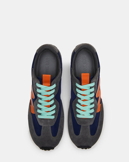 CYRUS Grey Multi Low-Top Lace-Up Men's Sneaker - Steve Madden