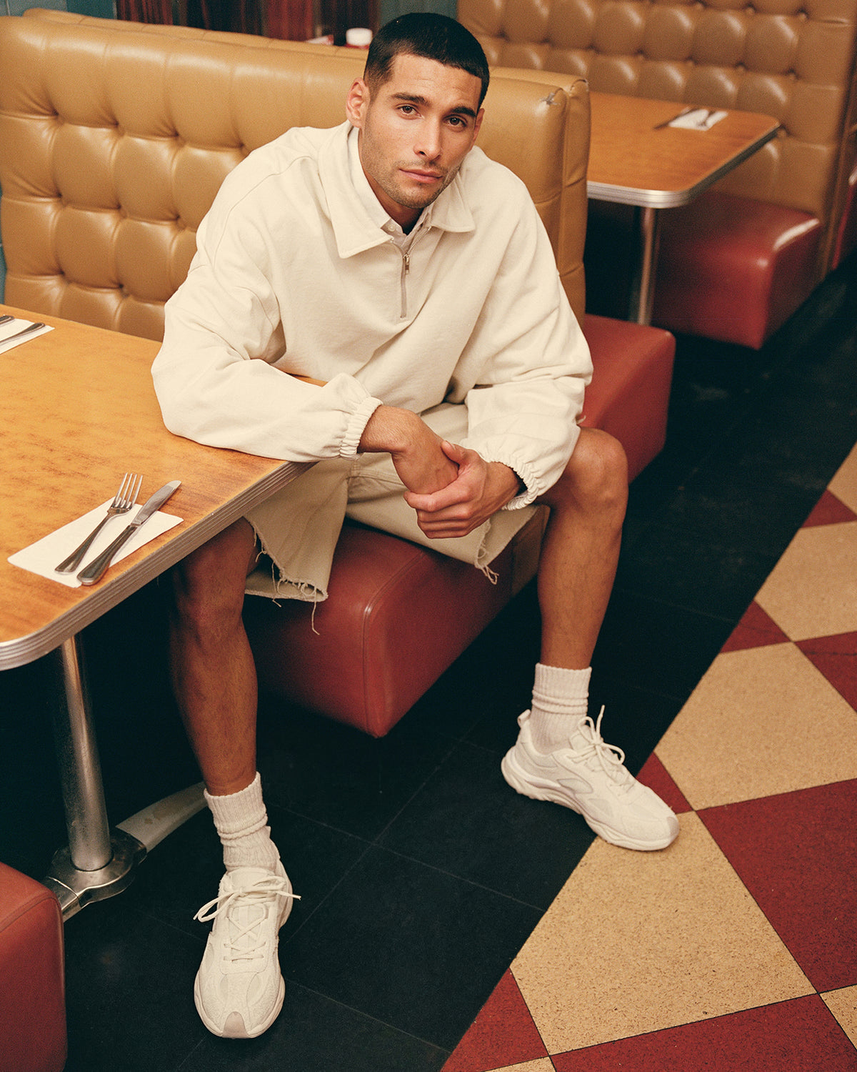 SALVADOR Off-White Low-Top Lace-Up Men's Sneaker - Steve Madden