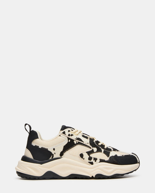 SALVADOR Black/White Low-Top Lace-Up Men's Sneaker - Steve Madden