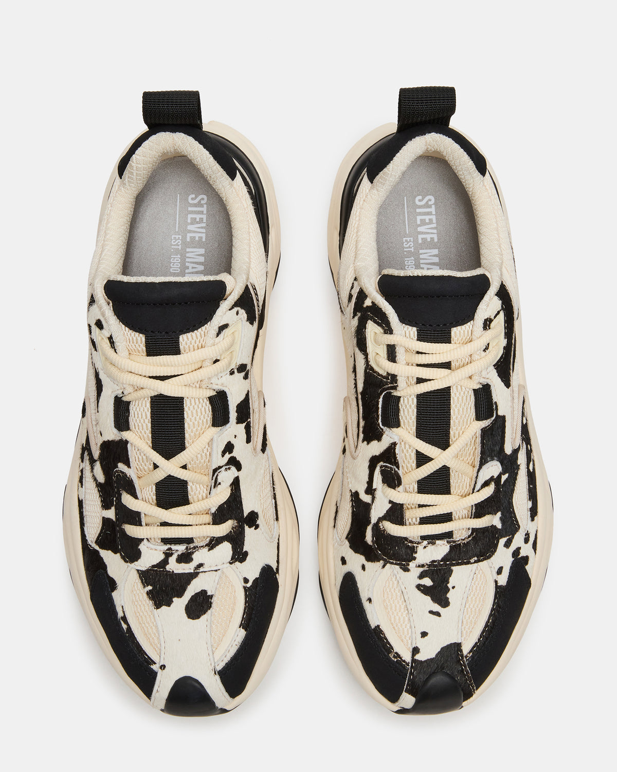 SALVADOR Black/White Low-Top Lace-Up Men's Sneaker - Steve Madden