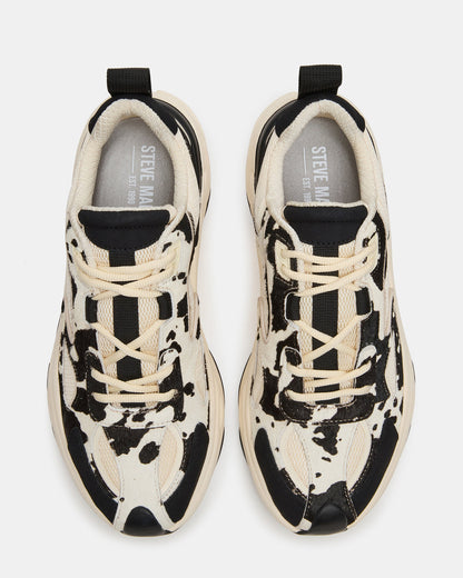 SALVADOR Black/White Low-Top Lace-Up Men's Sneaker - Steve Madden