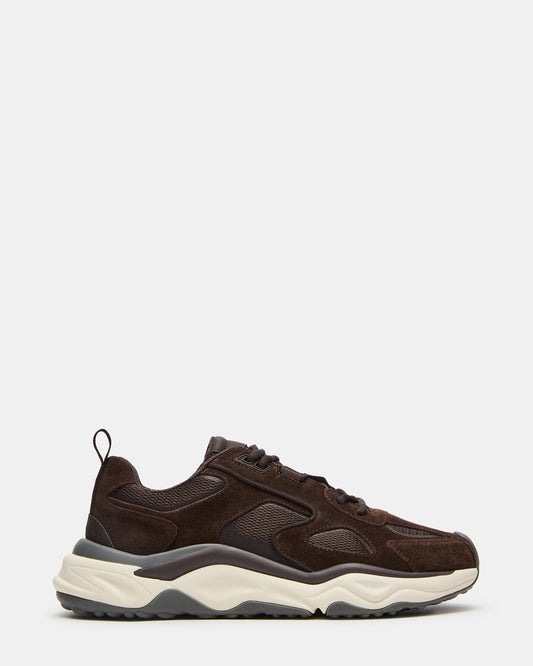 SALVADOR Brown Low-Top Lace-Up Men's Sneaker - Steve Madden