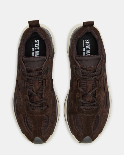SALVADOR Brown Low-Top Lace-Up Men's Sneaker - Steve Madden