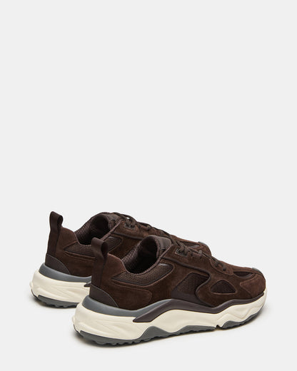 SALVADOR Brown Low-Top Lace-Up Men's Sneaker - Steve Madden