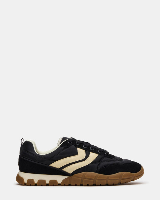 HORIZON Black Low-Top Lace-Up Men's Sneaker - Steve Madden
