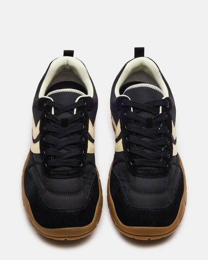HORIZON Black Low-Top Lace-Up Men's Sneaker - Steve Madden