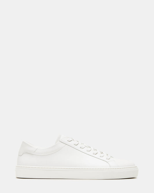 BONDD White Leather Low-Top Men's Sneaker - Steve Madden