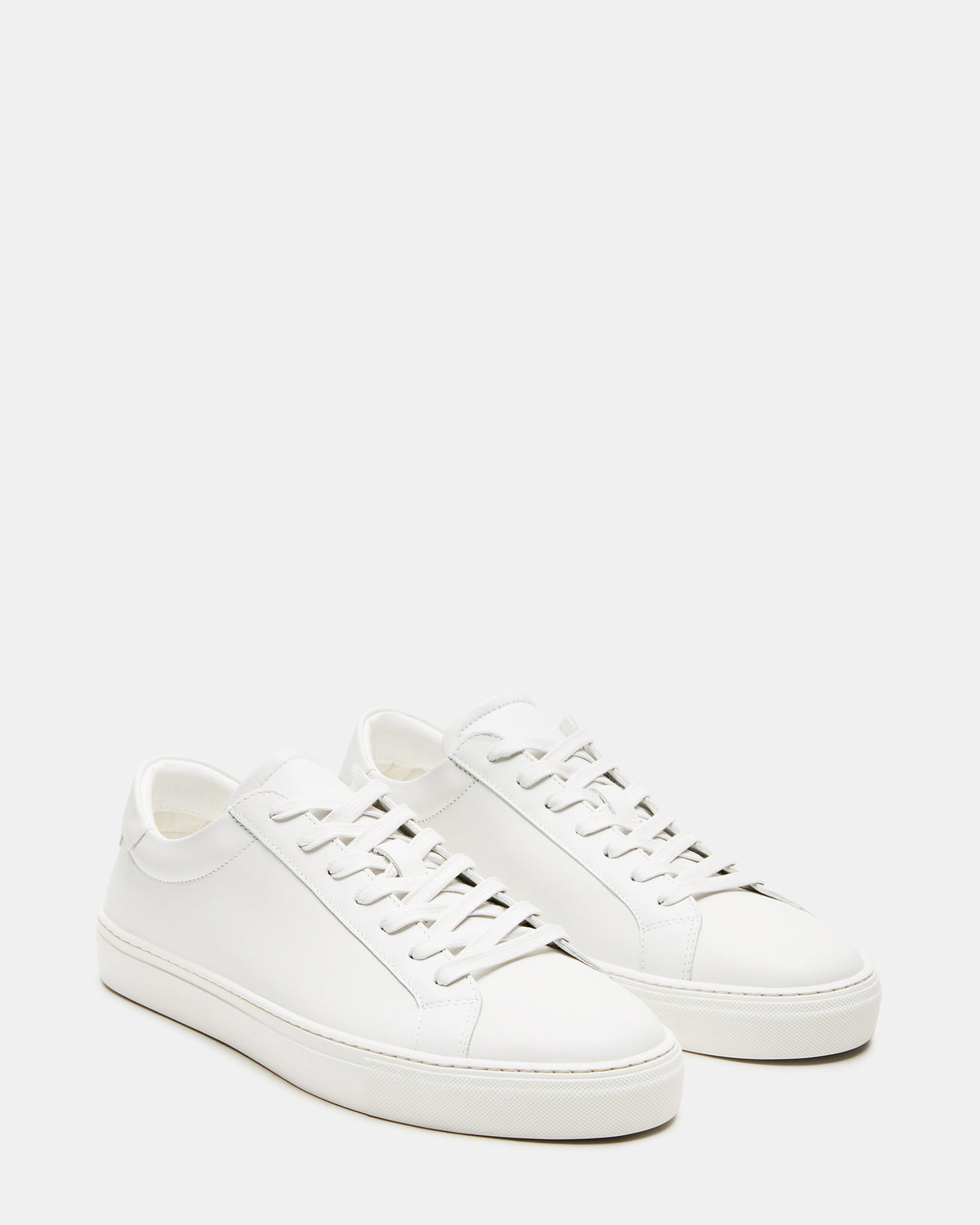 BONDD White Leather Low-Top Men's Sneaker - Steve Madden